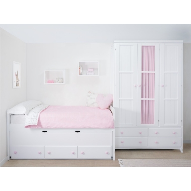 Dormitorio para niñas Compacto Lineal Armario -40