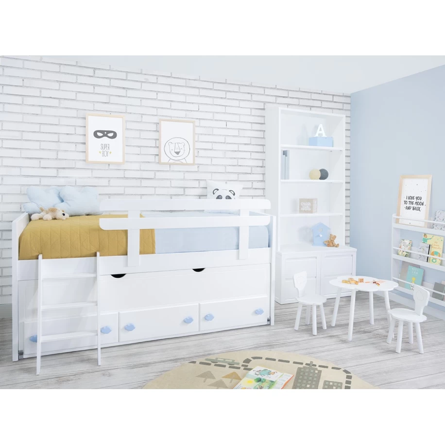 Dormitorio para niños Compacto Lineal. Detalle habitación 
