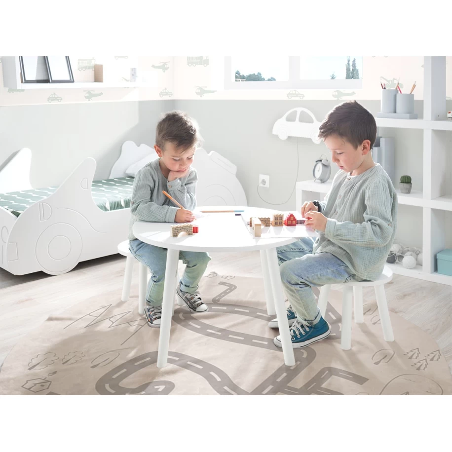 Mesa y sillas para niños Blancas