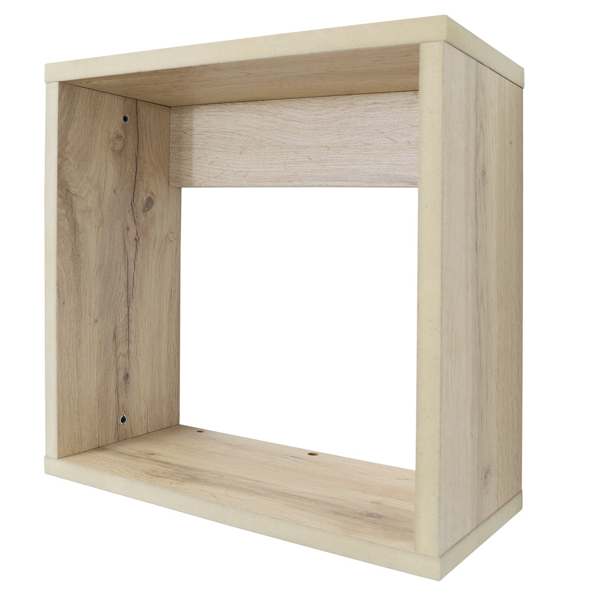 Estantería cubo flotante 1 estante de madera gris para colgar en la pared o  en el suelo de 30x24x54 cm
