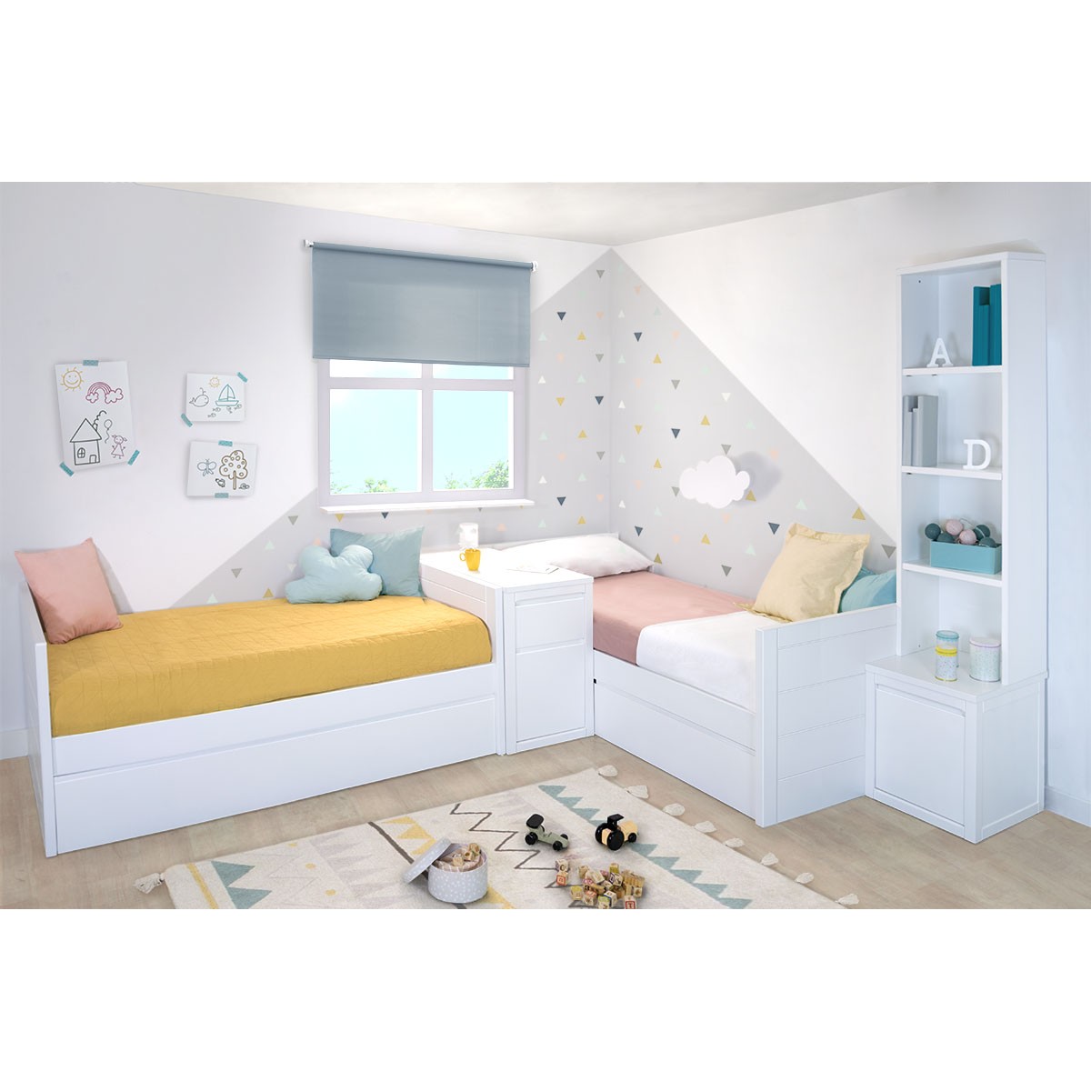 Camas nido infantiles para dormitorios compartidos •