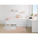 Dormitorio juvenil con cama doble y cajones - Compacta Lineal