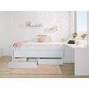 Dormitorio juvenil con cama doble y cajones - Compacta Lineal