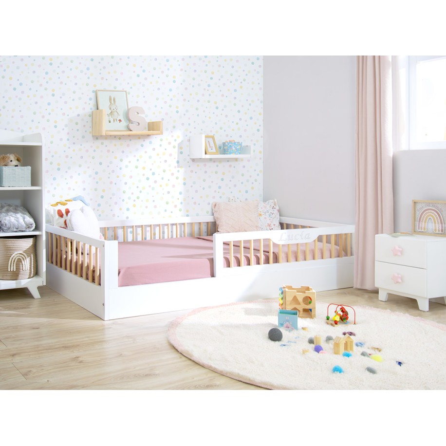 Cama Montessori Barrotes Evolutiva - Sofía