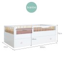 Medidas cama montessori con cama inferior 