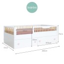 Medidas cama montessori con 2 cajones