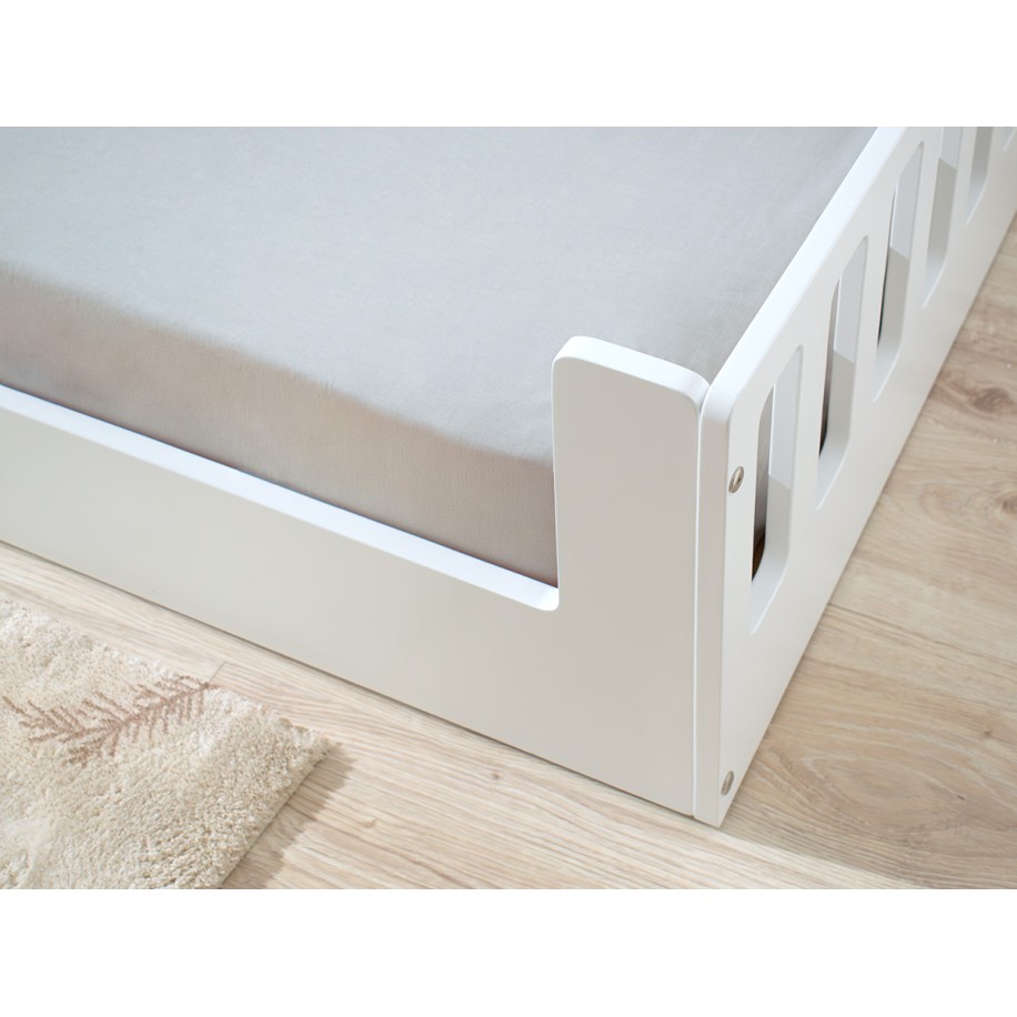 Cama Montessori Barrotes Creta Blanca