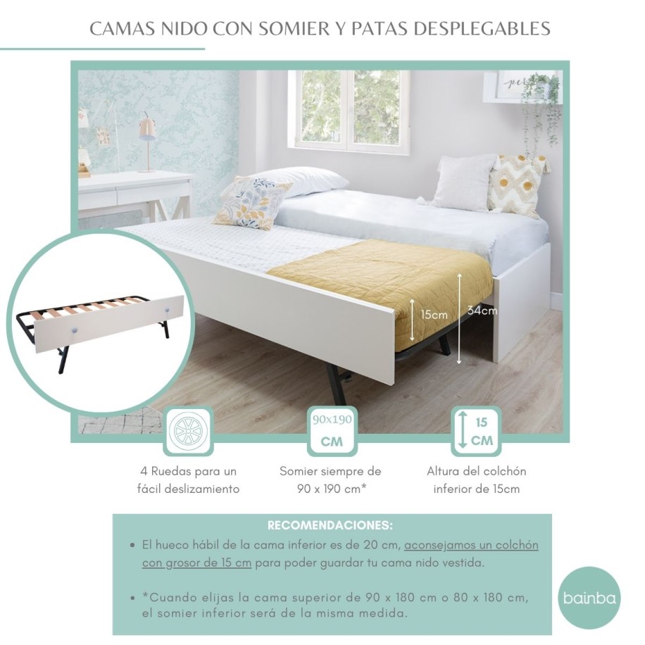 Cama nido Nube para niños - Trasera Nube