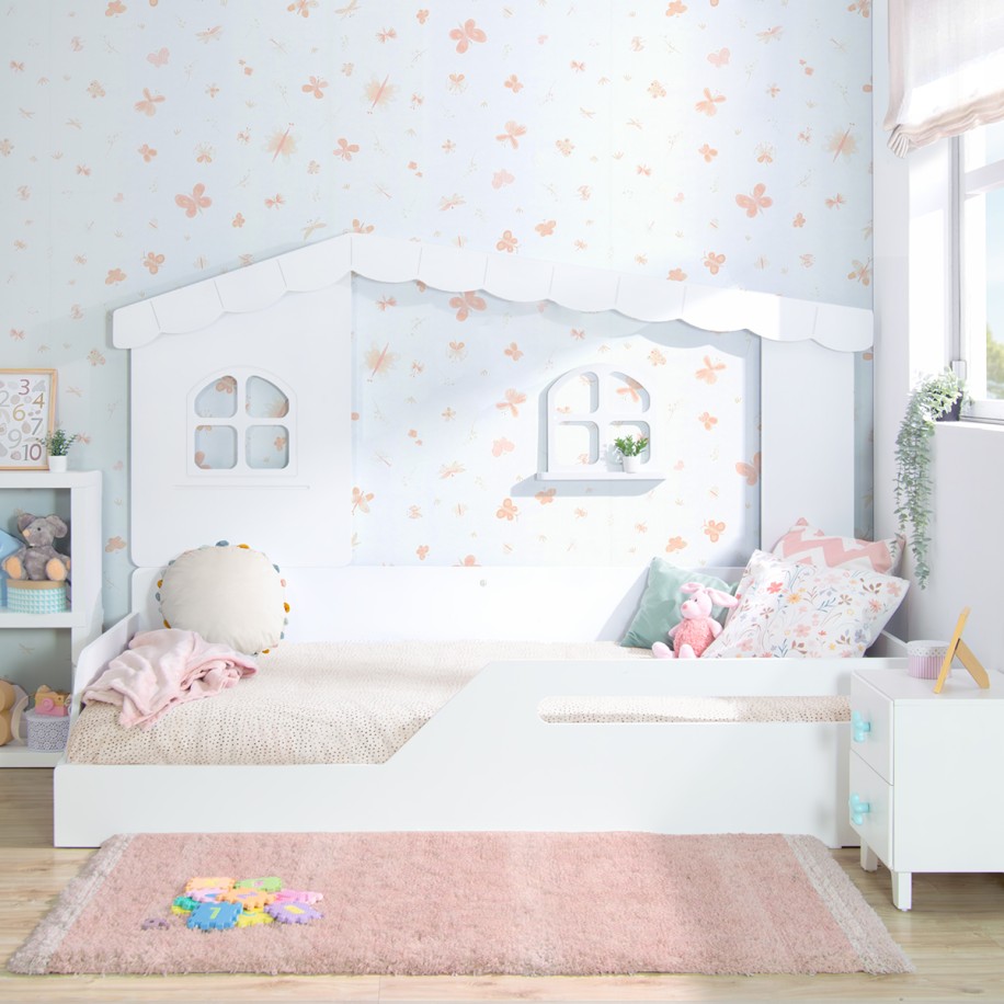 Cama Casita Montessori Blanca