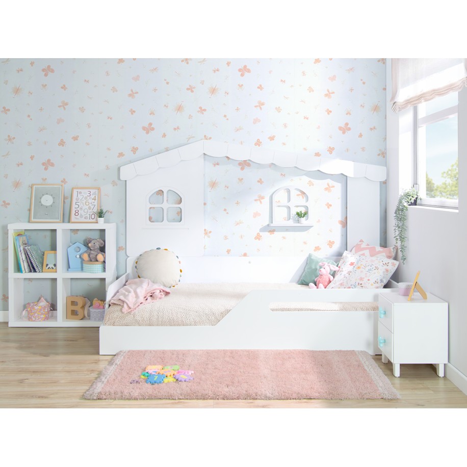 Cama Casita Montessori Blanca