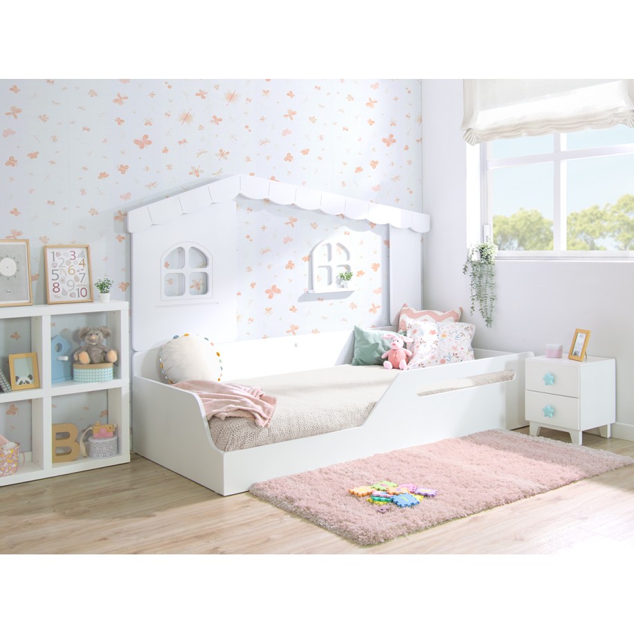 Cama Casita Montessori Blanca