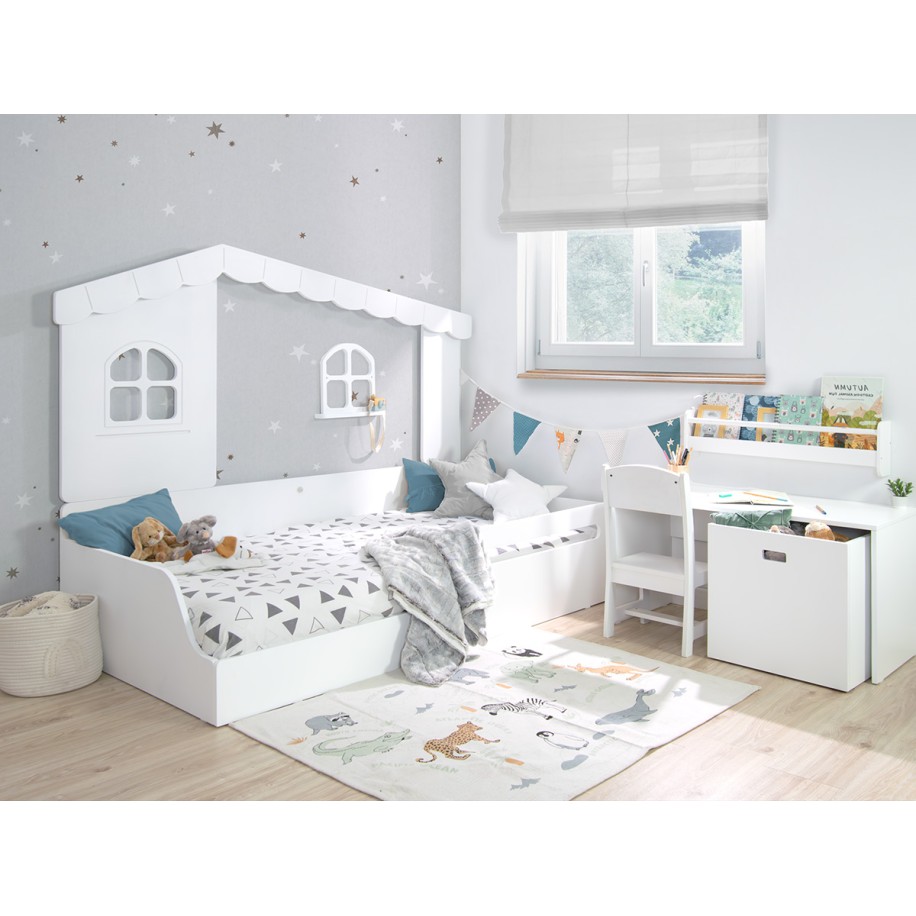 Cama Casita Montessori Blanca