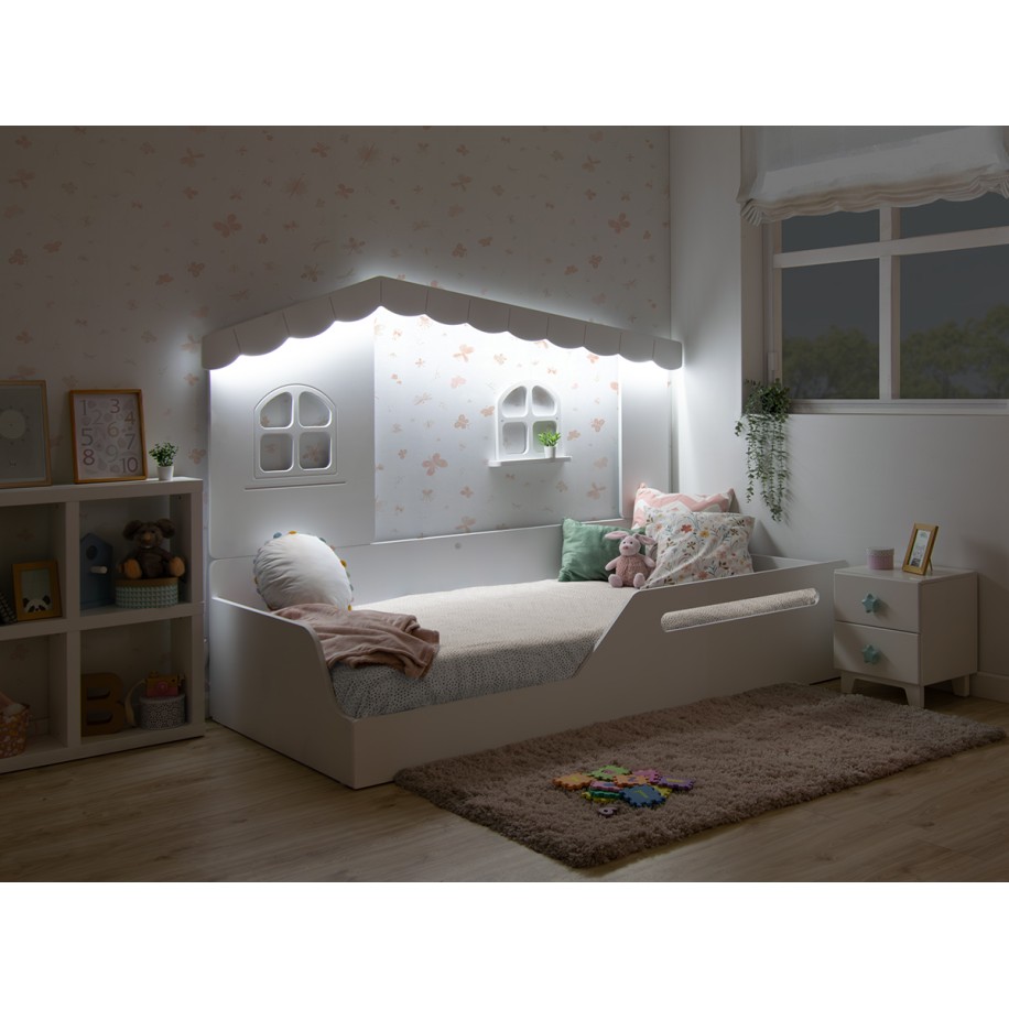 Cama Casita Montessori Blanca