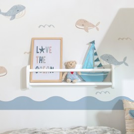 Cama Montessori Nube nombre personalizado