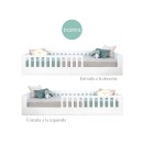 Cama Montessori Barrotes Creta Blanca