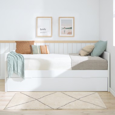 Cama nido Blanca laminada 90 x 190