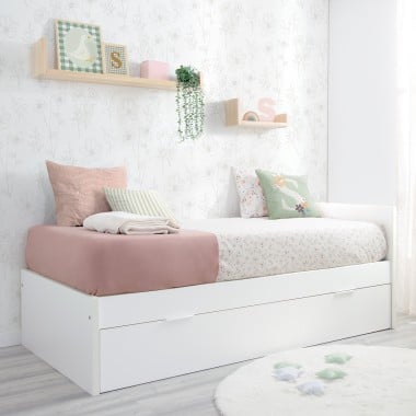 Cama nido Blanca laminada 90 x 190 - Piecero Bajo