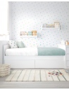 Cama baja con cajones juvenil blanco - Envío Rápido y Gratuito