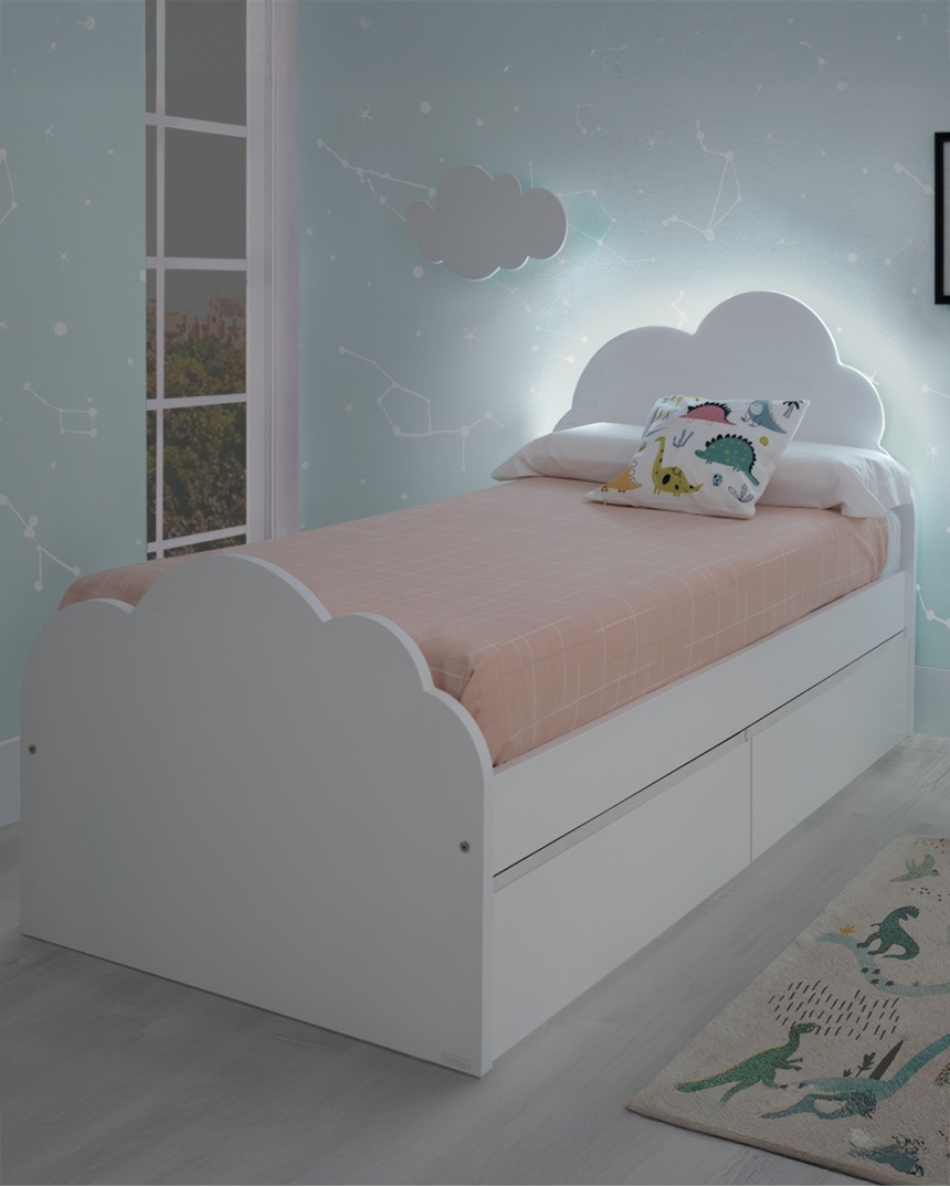 Cama para niños Nube con cajones - Camas originales Bainba 2