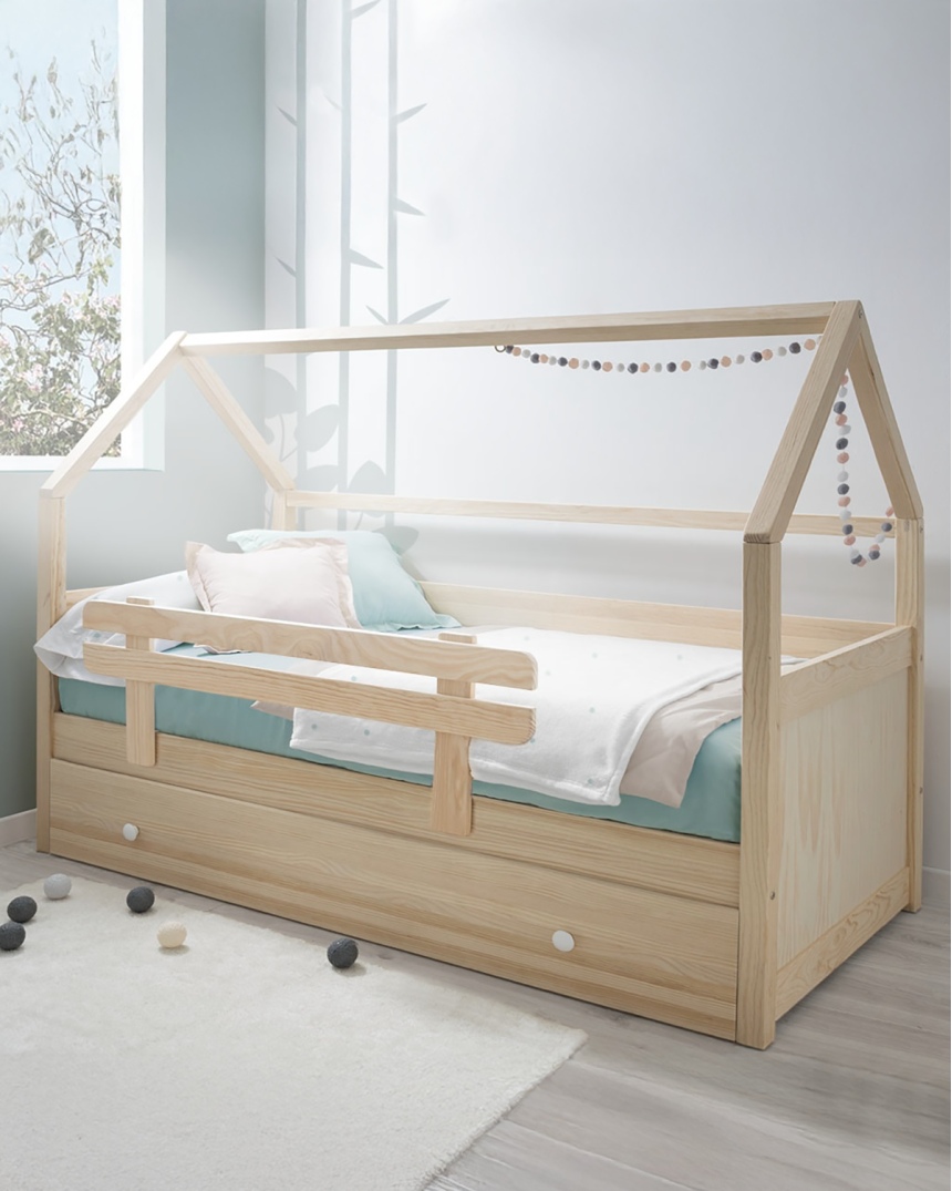 Cama Cabaña infantil con nido - Envío Rápido y Gratuito 2