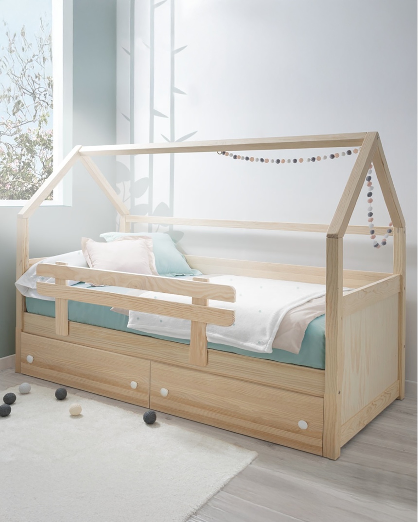 Cama Cabaña infantil con cajones - Envío Rápido y gratuito 2