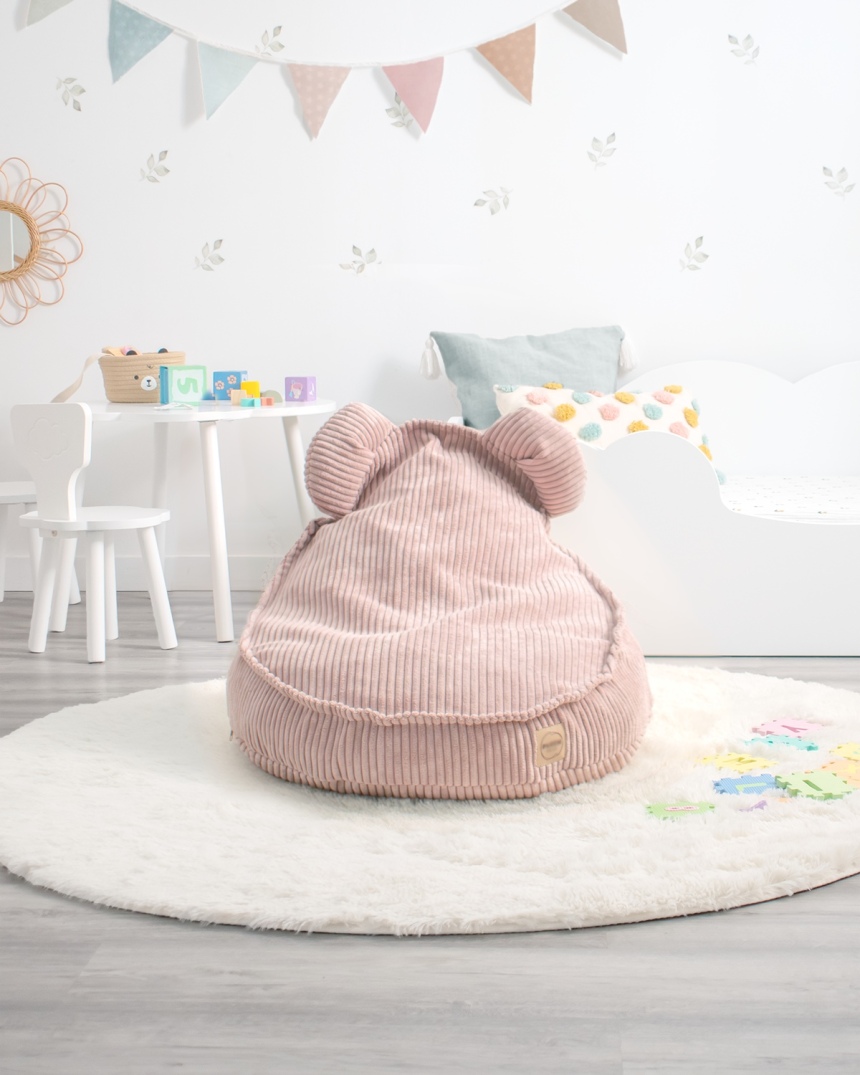 Puf infantil osito rosa | El artículo de decoración perfecto 2