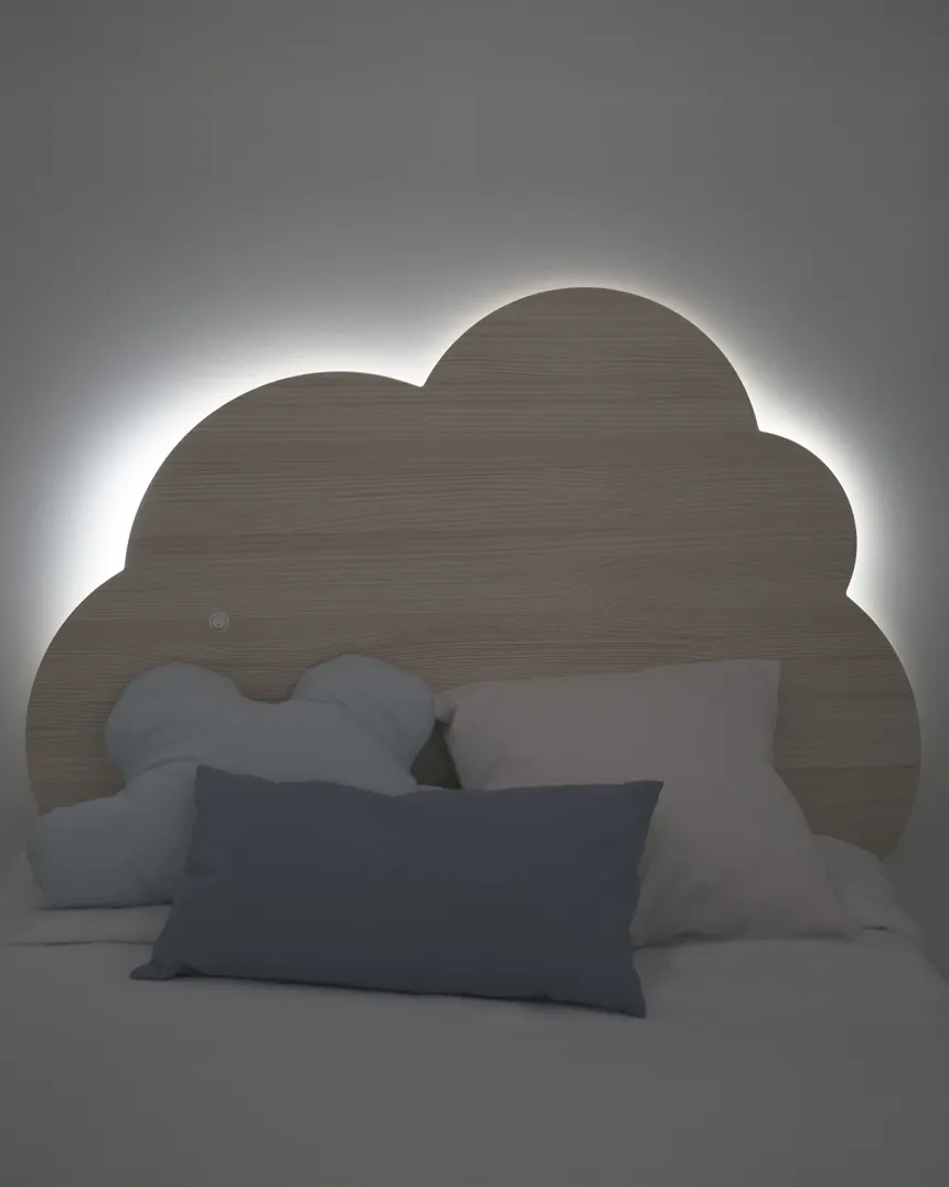 Cabecero Nube de madera con Luz - ¡Envío gratuito! 2