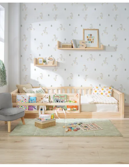 Cama casita Montessori con librería | Envío rápido y gratuito