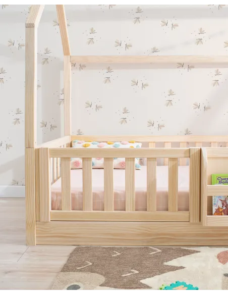 Barrera extra para camas Montessori - Natural