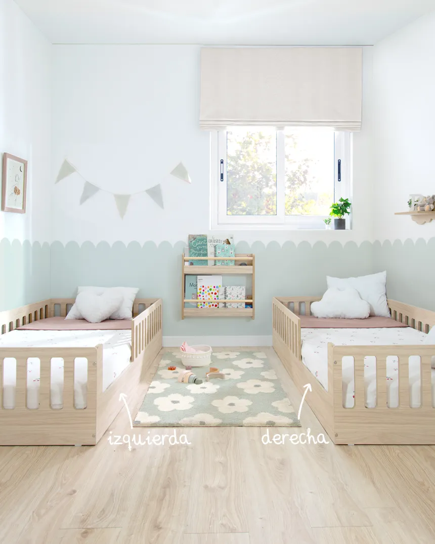 Cama Montessori Creta con barandilla Basic | Diseño y calidad Bainba