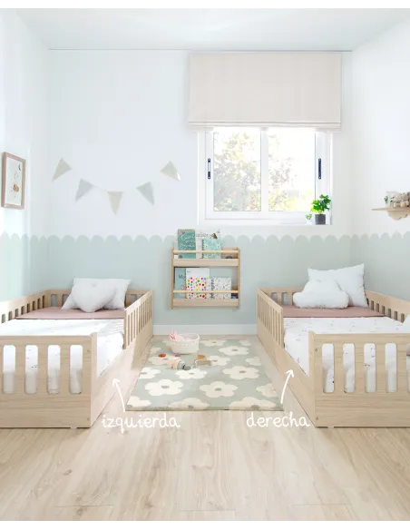 Cama Montessori Creta con barandilla Basic | Diseño y calidad Bainba