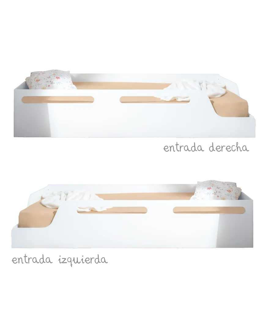 Cama bajita Blanca modelo ECO - Envío Gratuito