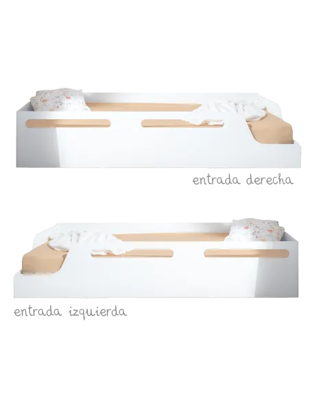 Cama bajita Blanca modelo ECO - Envío Gratuito