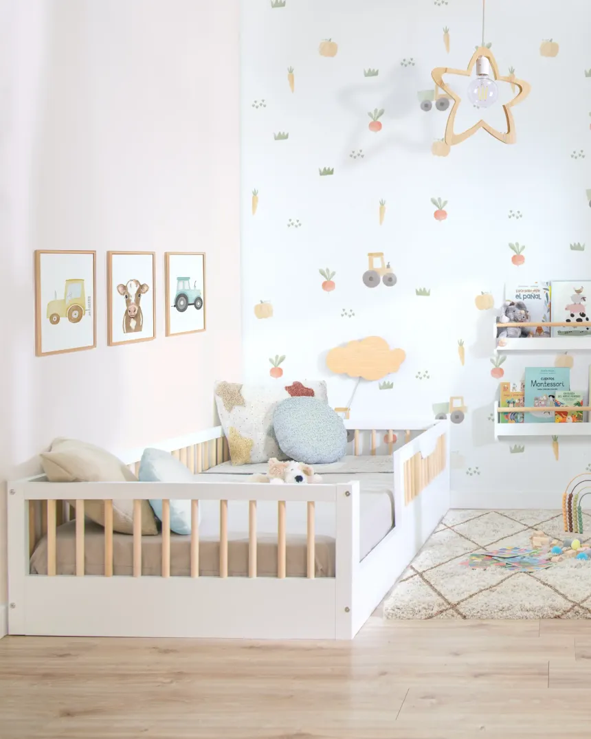 Cama montessori Evolutiva Blanca  | Entrega inmediata con envío Gratis