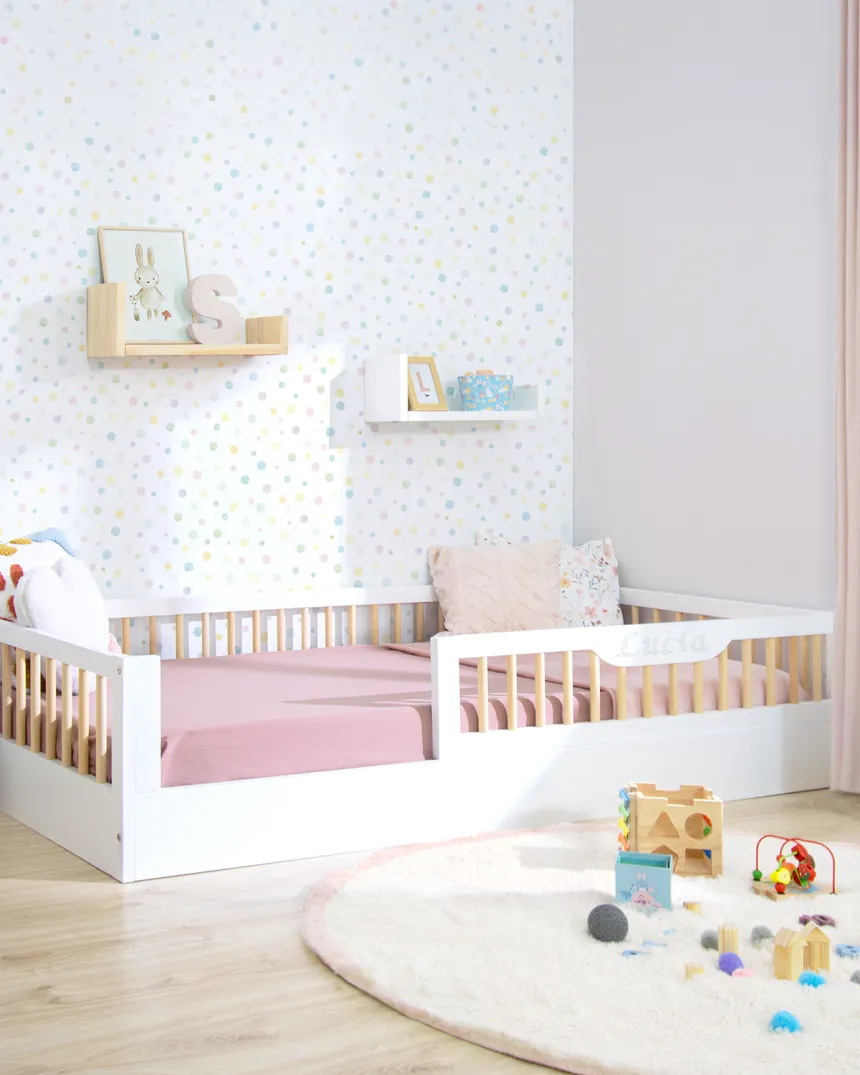 Cama montessori Evolutiva Blanca  | Entrega inmediata con envío Gratis