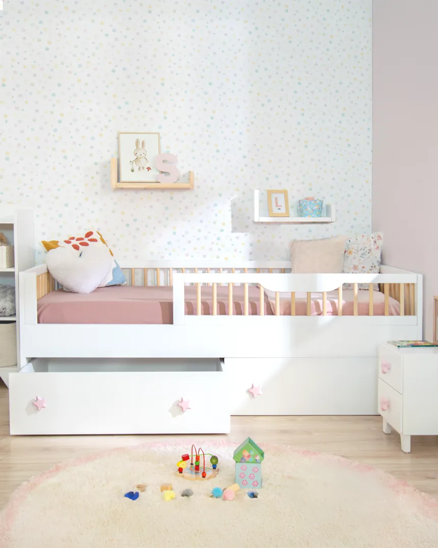 Cama Montessori Sofía con kit evolutivo | Pack completo