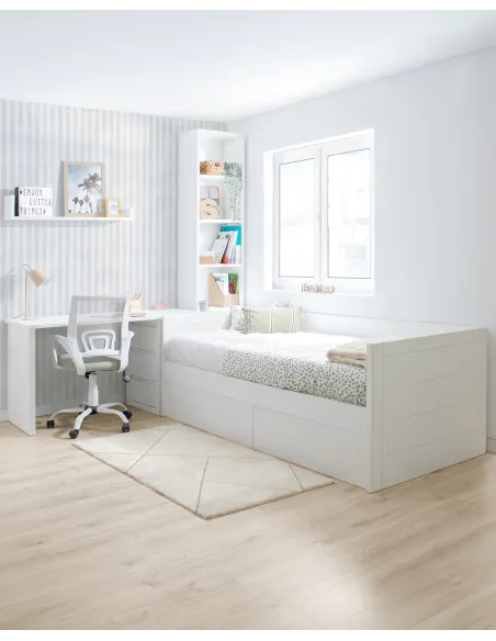 Cama nido juvenil Lineal con cajones- Envío Rápido y gratuito