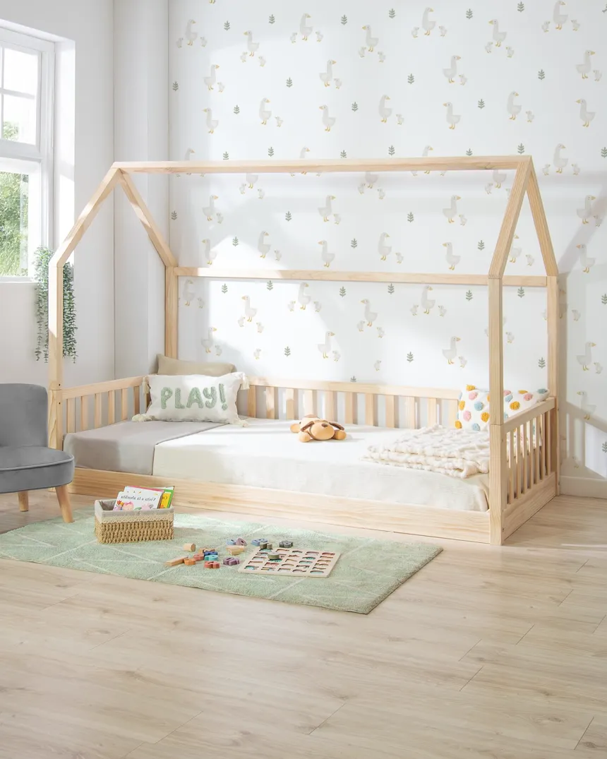 Cama casita Montessori con librería | Envío rápido y gratuito