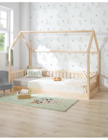 Cama casita Montessori con librería | Envío rápido y gratuito