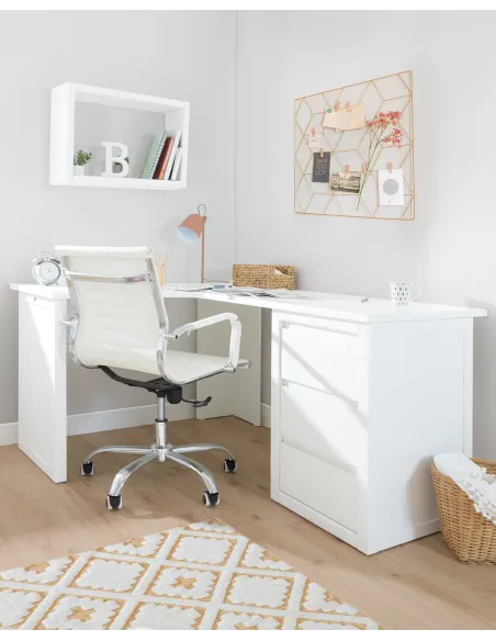 Mesa escritorio esquinero con cajonera | Calidad y diseño Bainba