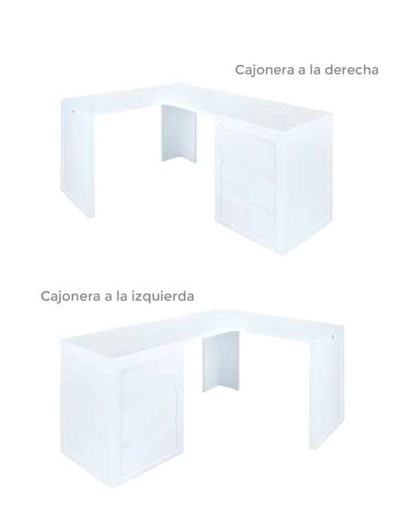 Mesa escritorio esquinero con cajonera | Calidad y diseño Bainba