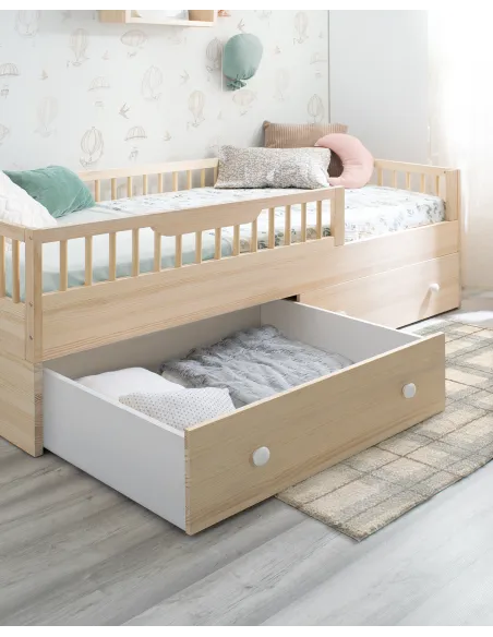 Cama Montessori Sofía natural + kit evolutivo