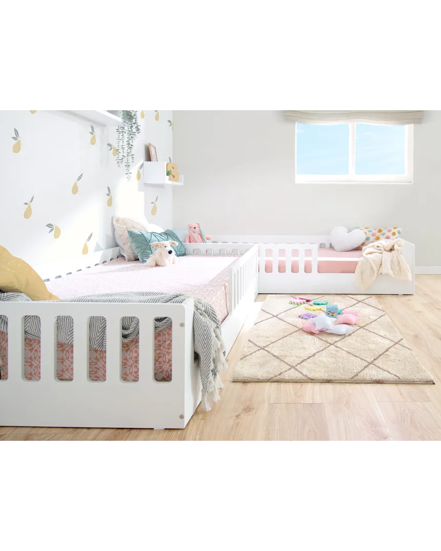 Habitación para hermanos Montessori | Cama Montessori Creta 2