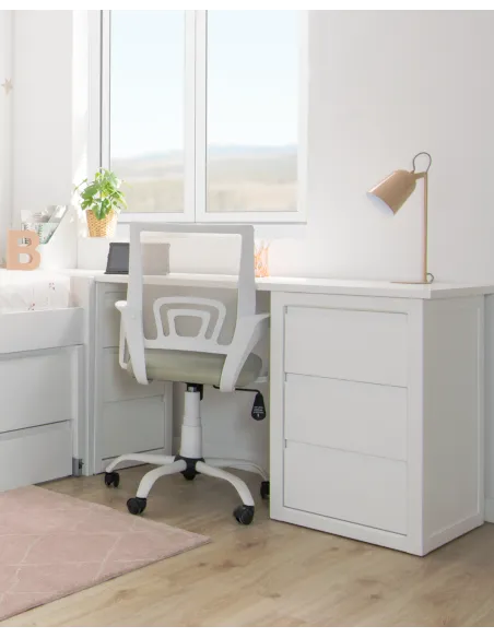 Escritorio a medida con cama compacta