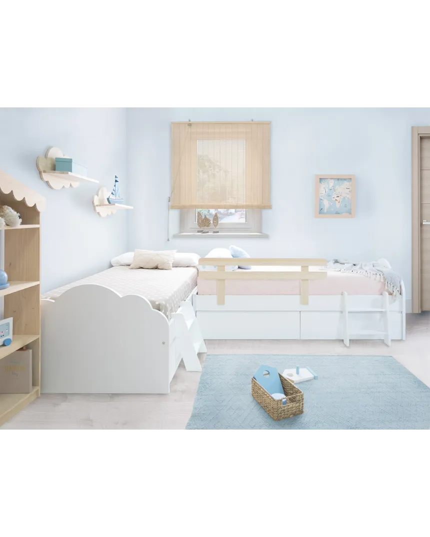 Cama en L Nube con cajones - Envío Gratuito