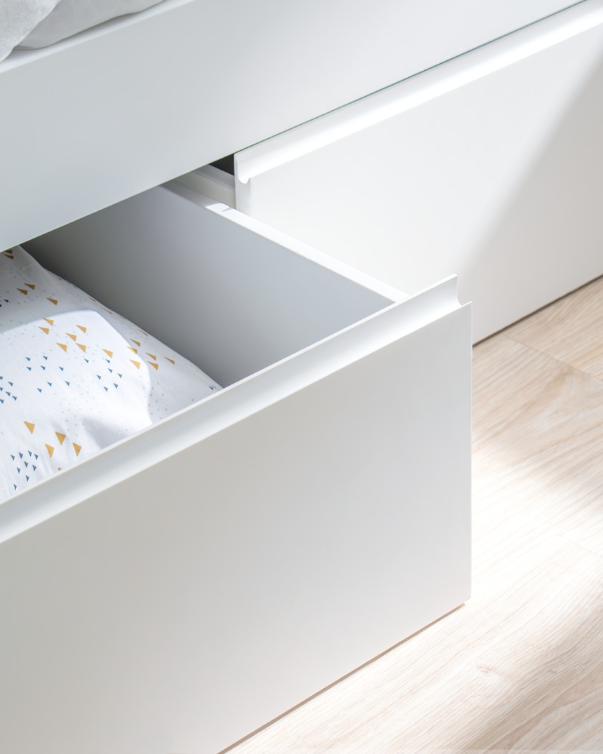 Cama nido en L con zona de estudio - Envío gratuito