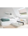 Cama en L Lineal con cajones - Habitaciones compartidas