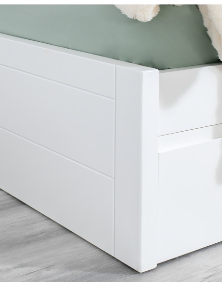 Cama nido en L lineal con piecero bajo | Habitaciones compartidas