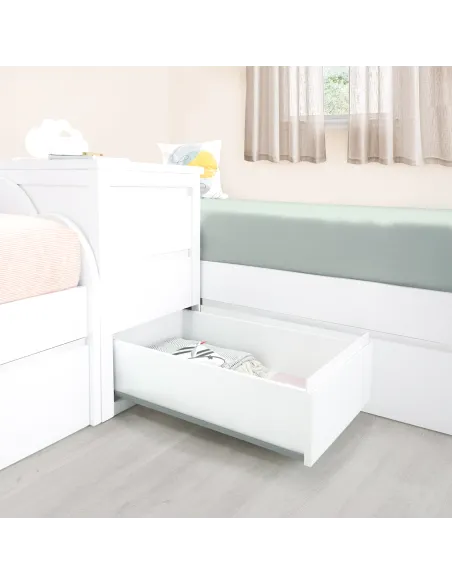 Dormitorio en L nubes con arcón y librería / Envío Gratuito