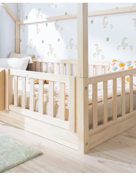 Dormitorio evolutivo completo | Cama Montessori cabaña y accesorios